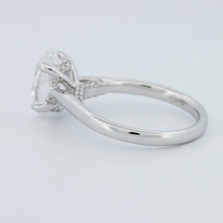 2 CT "Finesse" Oval Cut Under - halo Solitaire (LG) - ZIZOV DIAMONDS