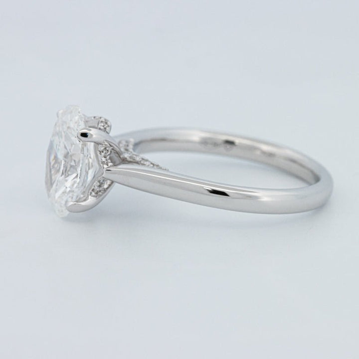 2 CT "Finesse" Oval Cut Under - halo Solitaire (LG) - ZIZOV DIAMONDS