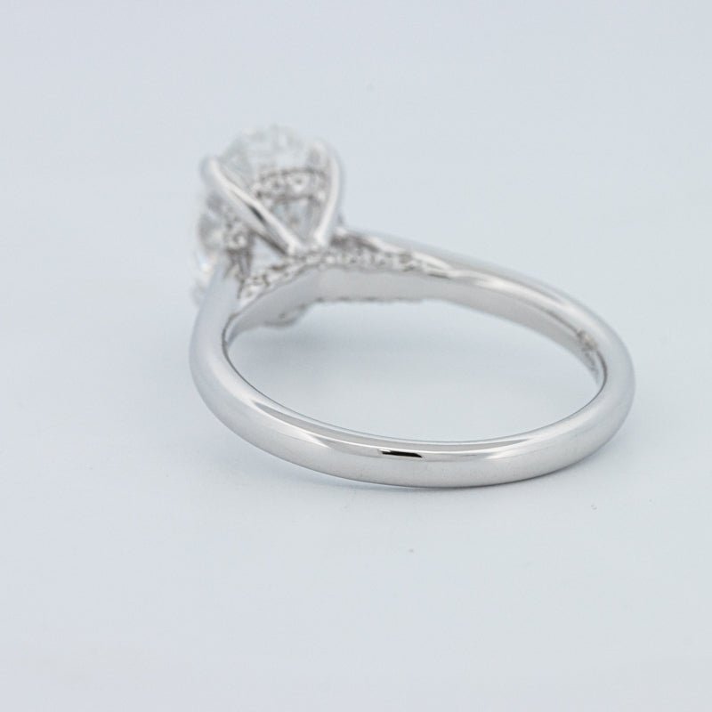 2 CT "Finesse" Oval Cut Under - halo Solitaire (LG) - ZIZOV DIAMONDS