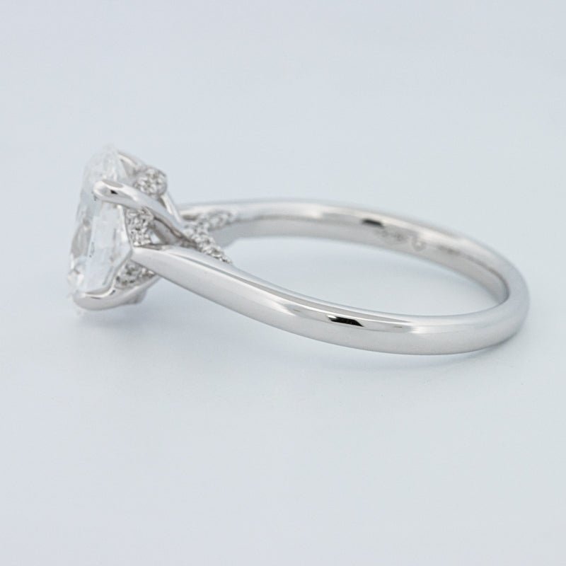 2 CT "Finesse" Oval Cut Under - halo Solitaire (LG) - ZIZOV DIAMONDS