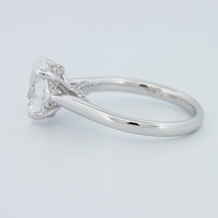 2 CT "Finesse" Oval Cut Under - halo Solitaire (LG) - ZIZOV DIAMONDS