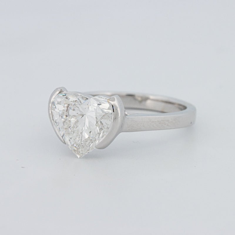 2 CT Heart - Shape Pinky Ring (LG) - ZIZOV DIAMONDS