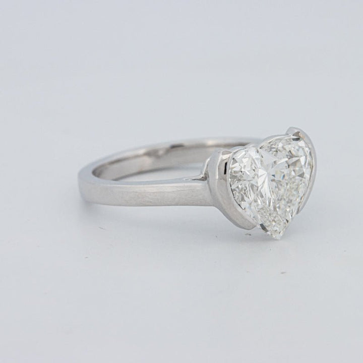 2 CT Heart - Shape Pinky Ring (LG) - ZIZOV DIAMONDS