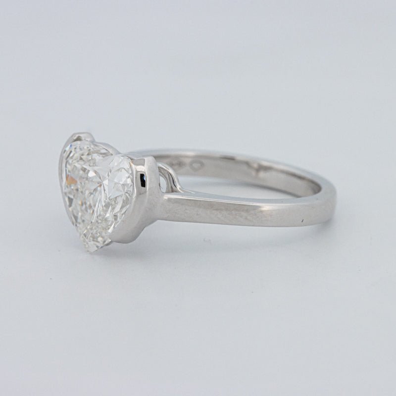 2 CT Heart - Shape Pinky Ring (LG) - ZIZOV DIAMONDS