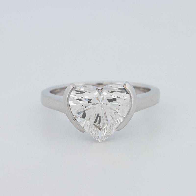 2 CT Heart - Shape Pinky Ring (LG) - ZIZOV DIAMONDS