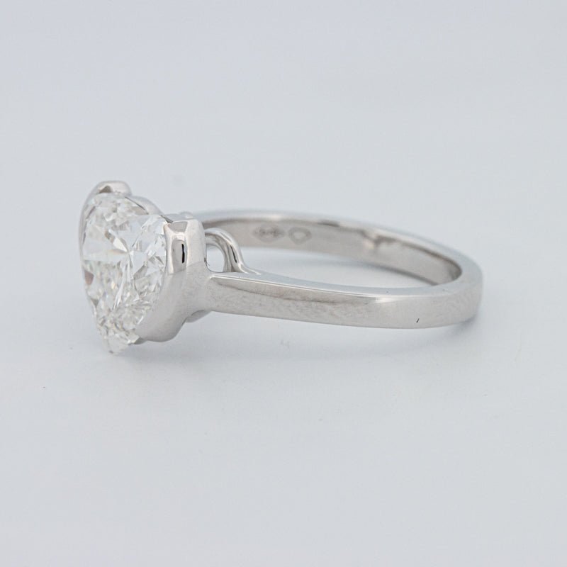 2 CT Heart - Shape Pinky Ring (LG) - ZIZOV DIAMONDS