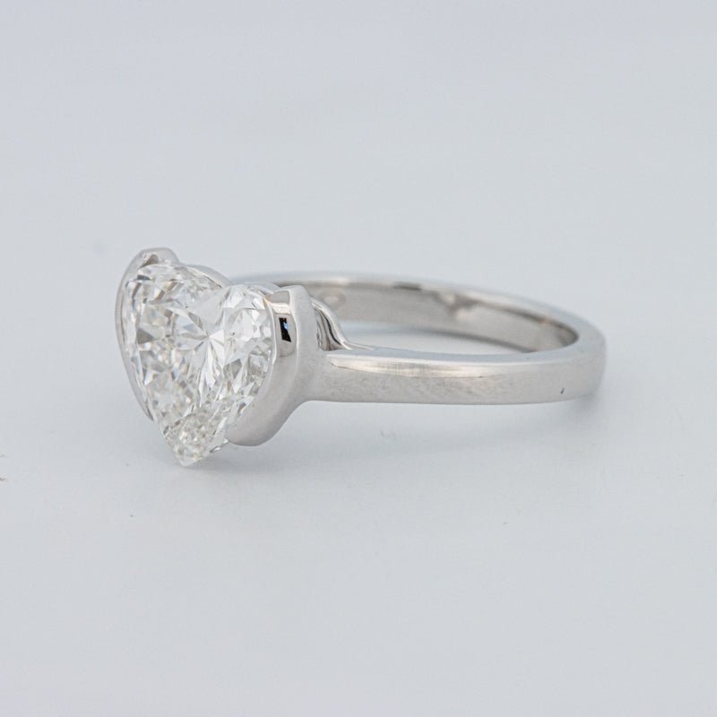 2 CT Heart - Shape Pinky Ring (LG) - ZIZOV DIAMONDS