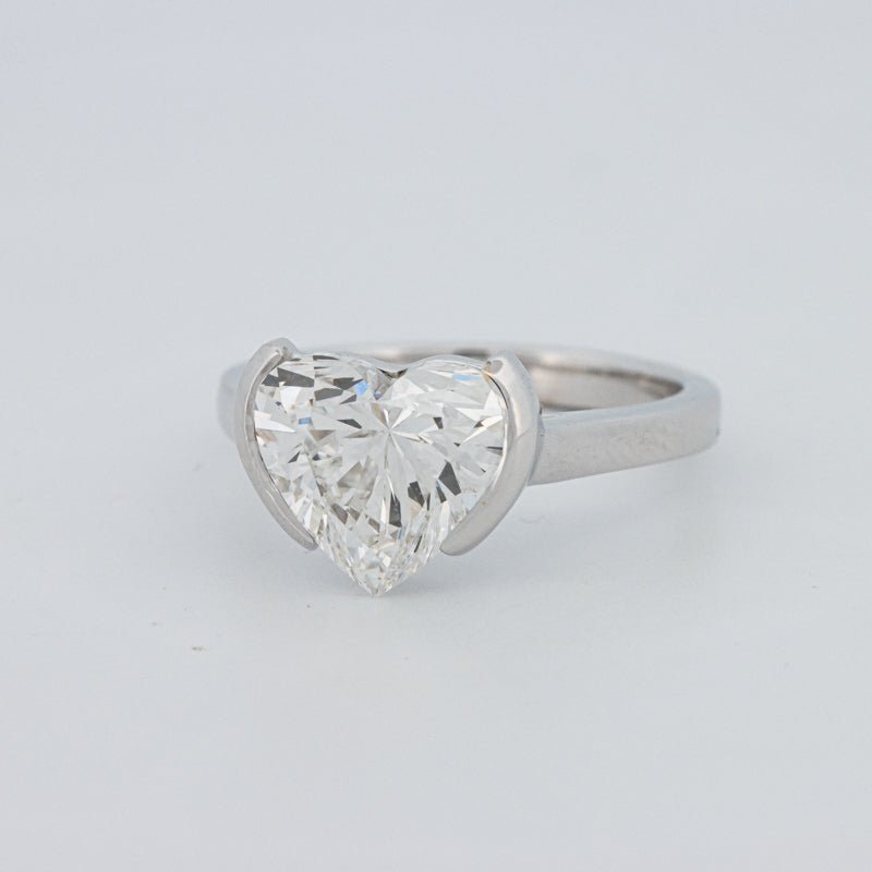 2 CT Heart - Shape Pinky Ring (LG) - ZIZOV DIAMONDS