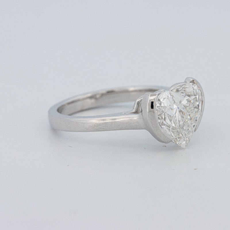 2 CT Heart - Shape Pinky Ring (LG) - ZIZOV DIAMONDS