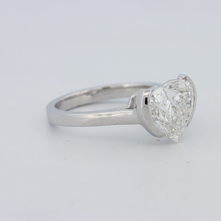 2 CT Heart - Shape Pinky Ring (LG) - ZIZOV DIAMONDS