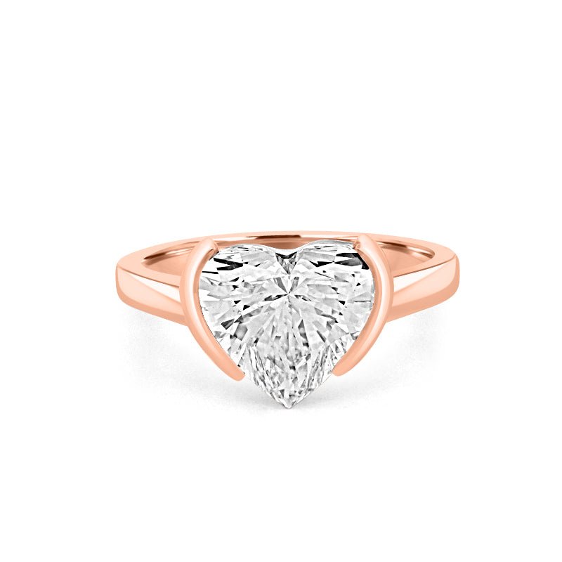 2 CT Heart - Shape Pinky Ring (LG) - ZIZOV DIAMONDS