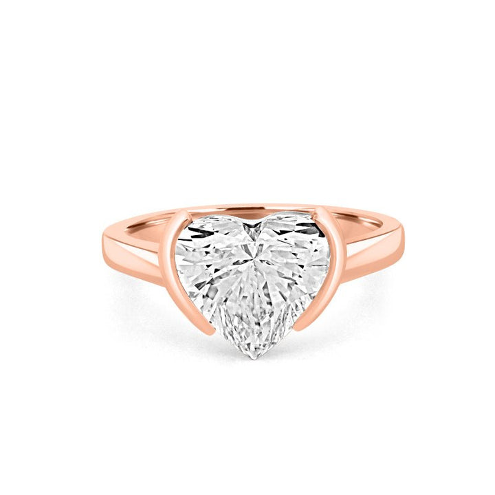 2 CT Heart - Shape Pinky Ring (LG) - ZIZOV DIAMONDS