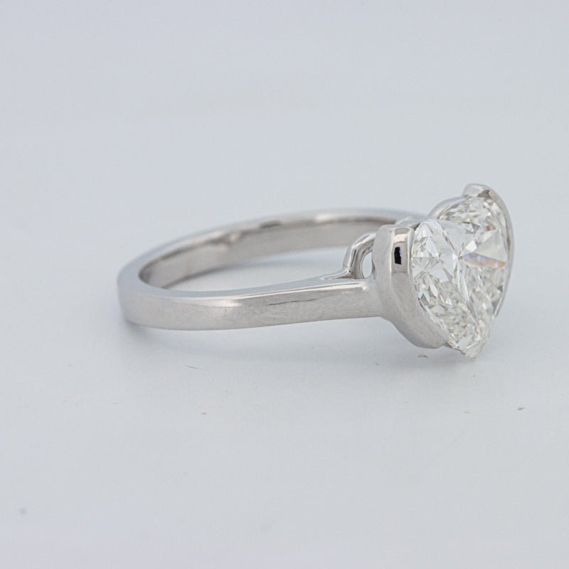 2 CT Heart - Shape Pinky Ring (LG) - ZIZOV DIAMONDS