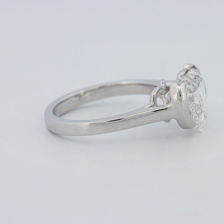 2 CT Heart - Shape Pinky Ring (LG) - ZIZOV DIAMONDS