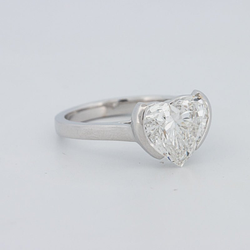 2 CT Heart - Shape Pinky Ring (LG) - ZIZOV DIAMONDS