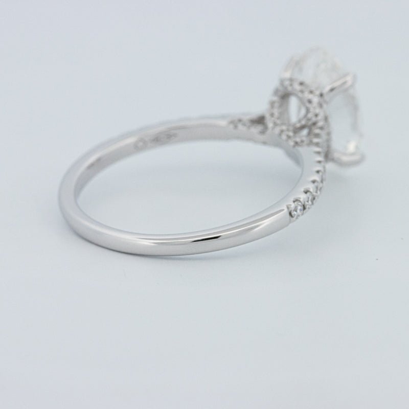 2 CT Oval Cut Under - Halo Pavé Solitaire (LG) - ZIZOV DIAMONDS