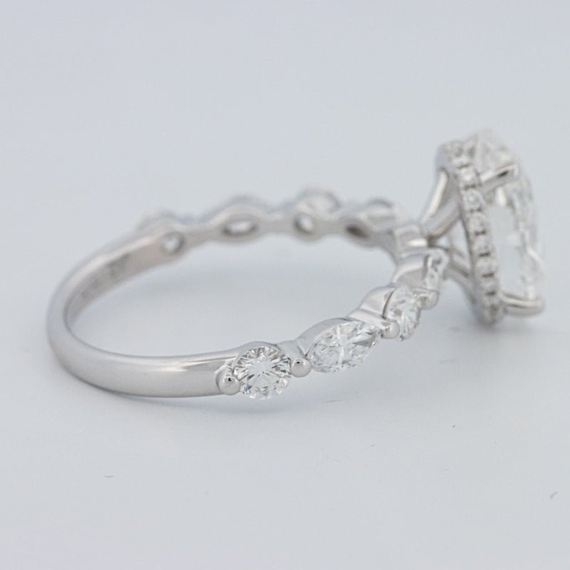 2 CT Oval Cut Under - Halo Pavé Solitaire (LG) - ZIZOV DIAMONDS