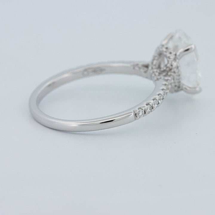 2 CT Oval Cut Under - Halo Pavé Solitaire (LG) - ZIZOV DIAMONDS