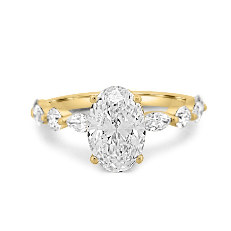2 CT Oval Cut Under - Halo Pavé Solitaire (LG) - ZIZOV DIAMONDS