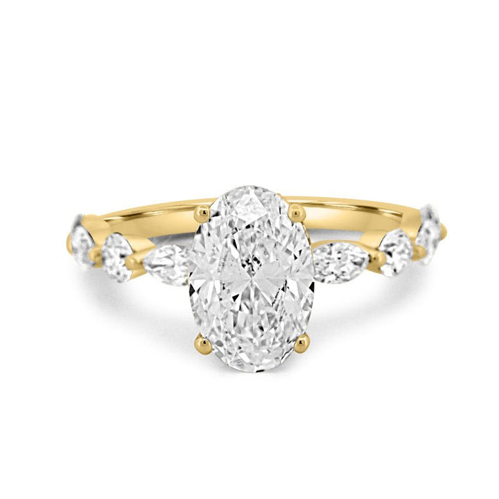 2 CT Oval Cut Under - Halo Pavé Solitaire (LG) - ZIZOV DIAMONDS
