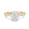 2 CT Oval Cut Under - Halo Pavé Solitaire (LG) - ZIZOV DIAMONDS