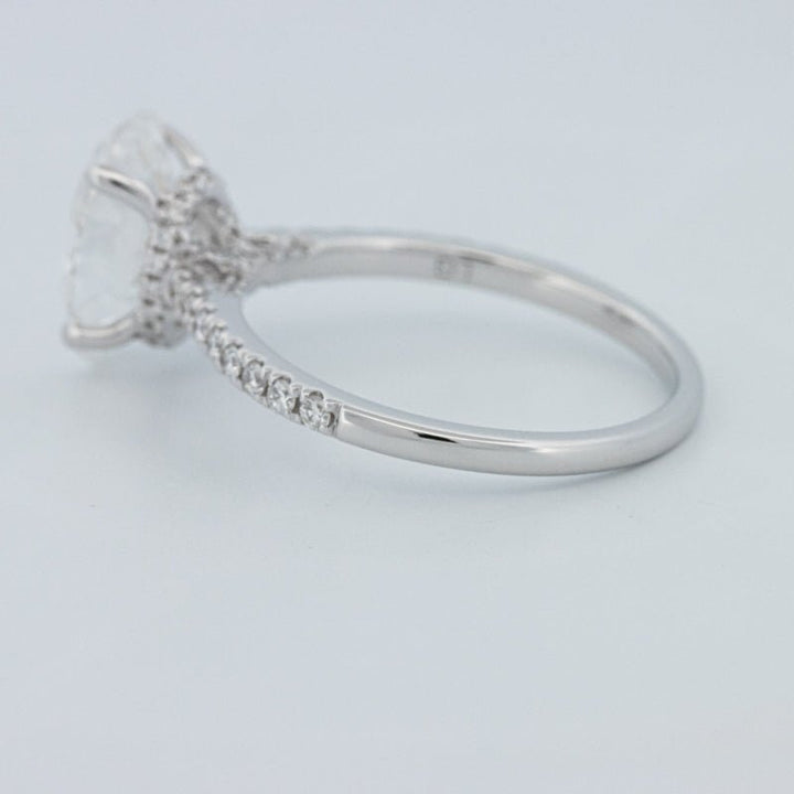 2 CT Oval Cut Under - Halo Pavé Solitaire (LG) - ZIZOV DIAMONDS