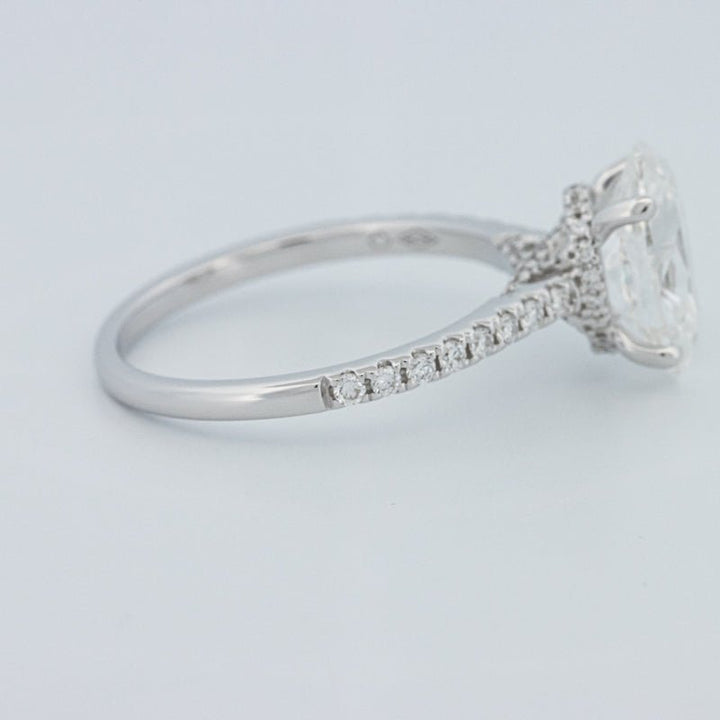 2 CT Oval Cut Under - Halo Pavé Solitaire (LG) - ZIZOV DIAMONDS