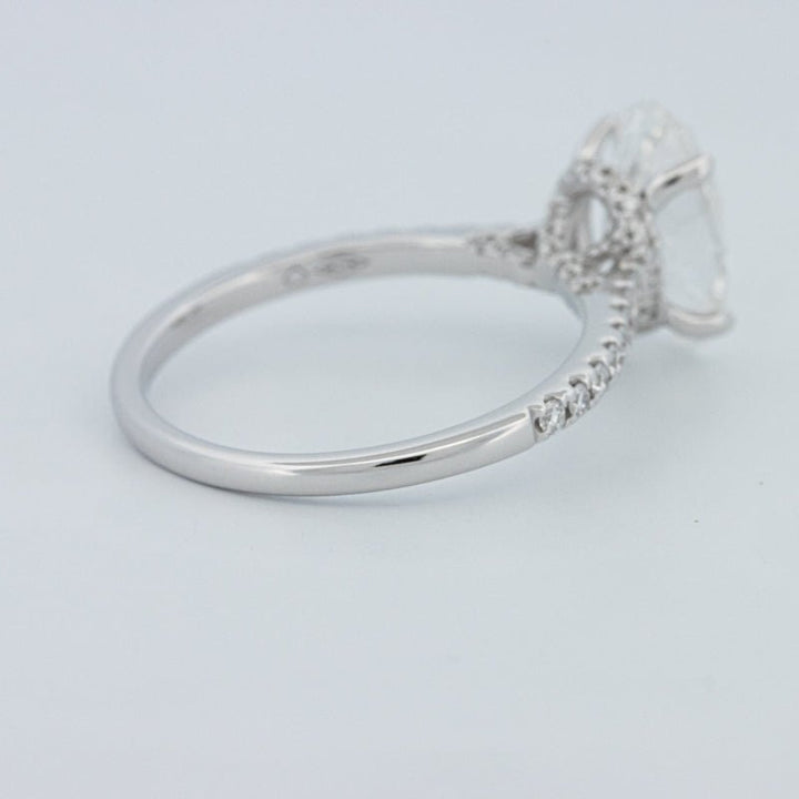 2 CT Oval Cut Under - Halo Pavé Solitaire (LG) - ZIZOV DIAMONDS