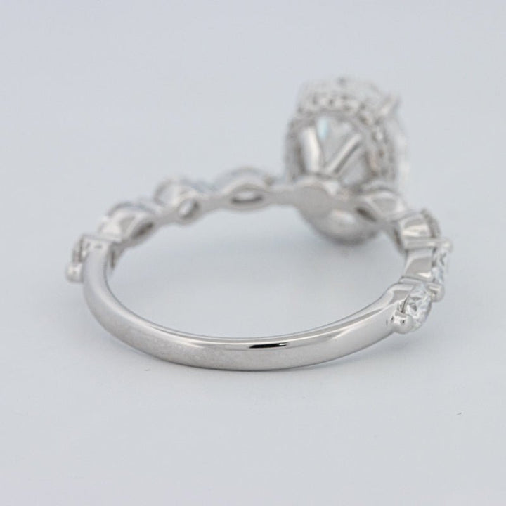 2 CT Oval Cut Under - Halo Pavé Solitaire (LG) - ZIZOV DIAMONDS