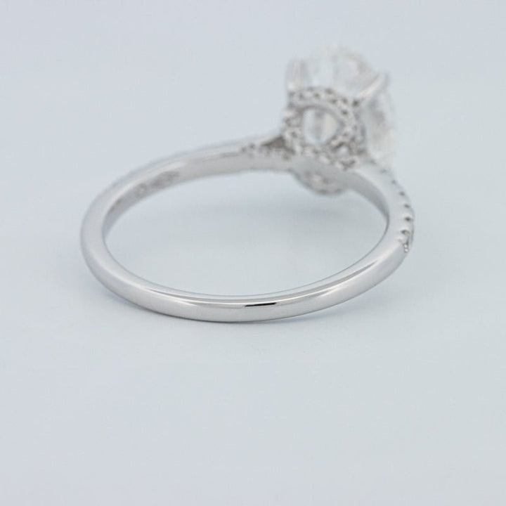 2 CT Oval Cut Under - Halo Pavé Solitaire (LG) - ZIZOV DIAMONDS
