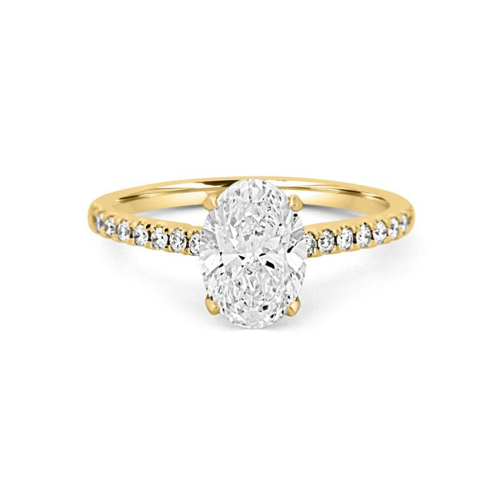 2 CT Oval Cut Under - Halo Pavé Solitaire (LG) - ZIZOV DIAMONDS