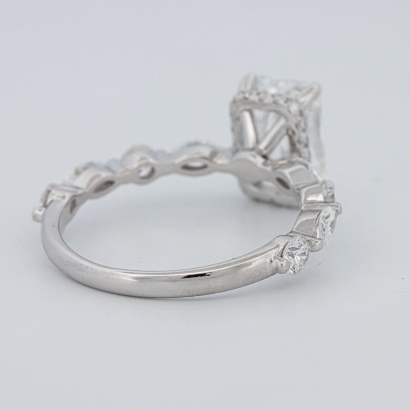 2 CT Radiant Cut Under - Halo pavé Solitaire (LG) - ZIZOV DIAMONDS