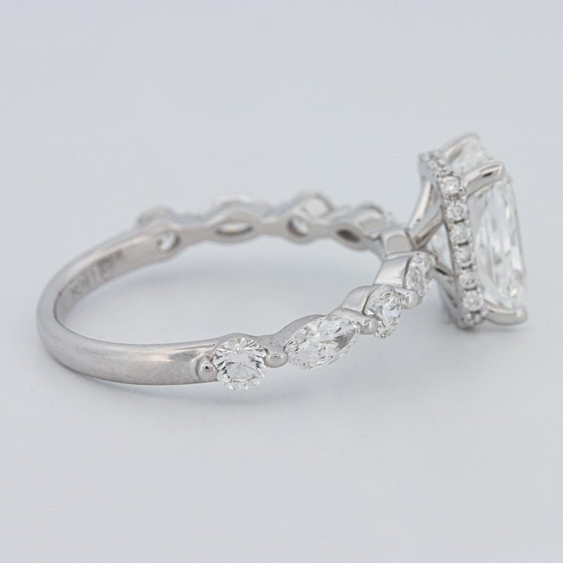 2 CT Radiant Cut Under - Halo pavé Solitaire (LG) - ZIZOV DIAMONDS