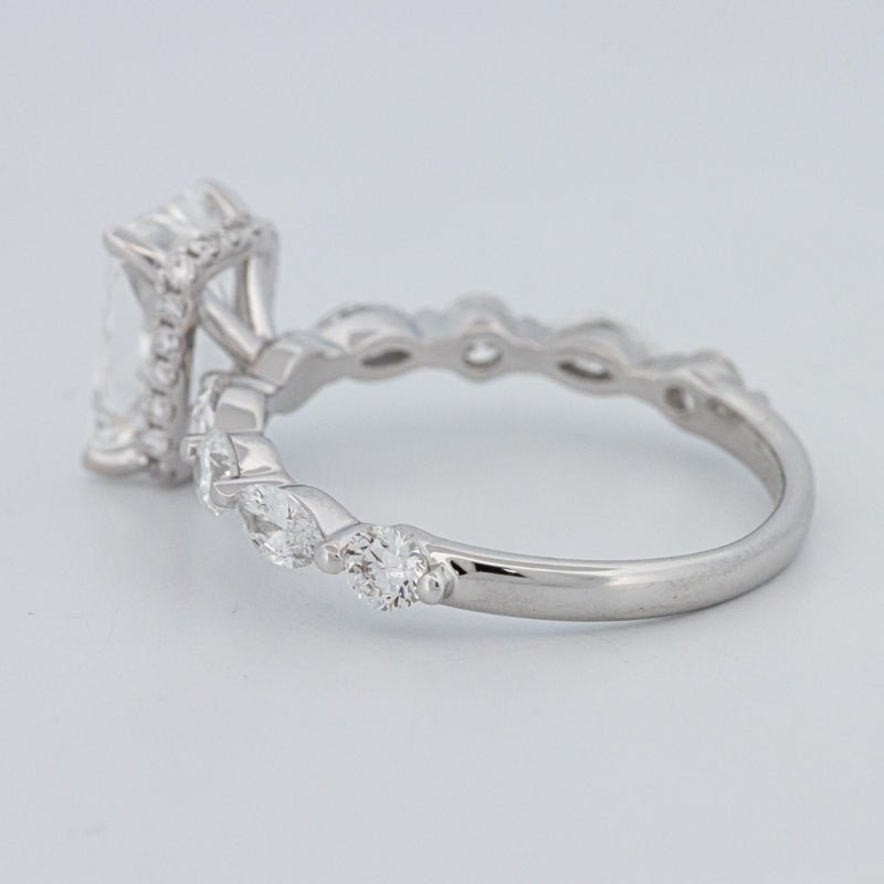 2 CT Radiant Cut Under - Halo pavé Solitaire (LG) - ZIZOV DIAMONDS