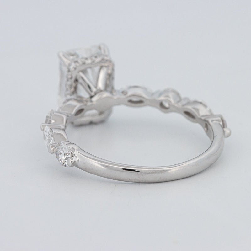 2 CT Radiant Cut Under - Halo pavé Solitaire (LG) - ZIZOV DIAMONDS