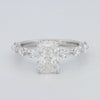 2 CT Radiant Cut Under - Halo pavé Solitaire (LG) - ZIZOV DIAMONDS