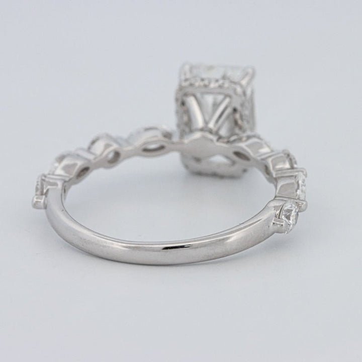 2 CT Radiant Cut Under - Halo pavé Solitaire (LG) - ZIZOV DIAMONDS