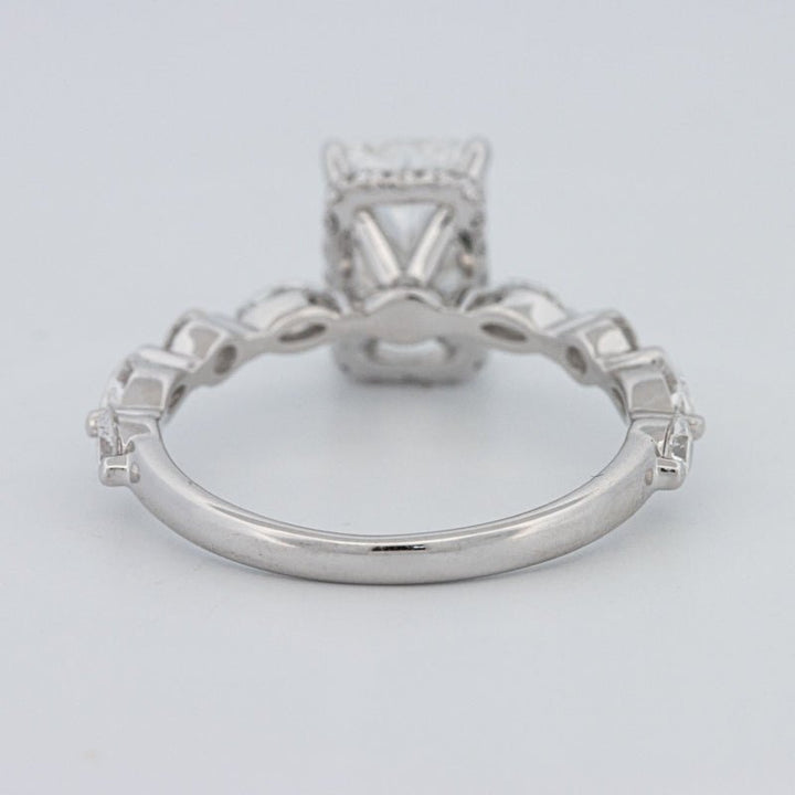 2 CT Radiant Cut Under - Halo pavé Solitaire (LG) - ZIZOV DIAMONDS