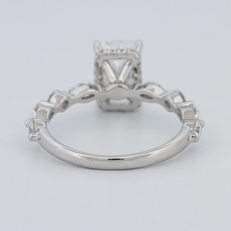 2 CT Radiant Cut Under - Halo pavé Solitaire (LG) - ZIZOV DIAMONDS