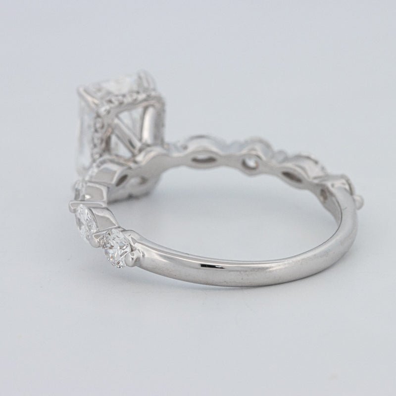 2 CT Radiant Cut Under - Halo pavé Solitaire (LG) - ZIZOV DIAMONDS