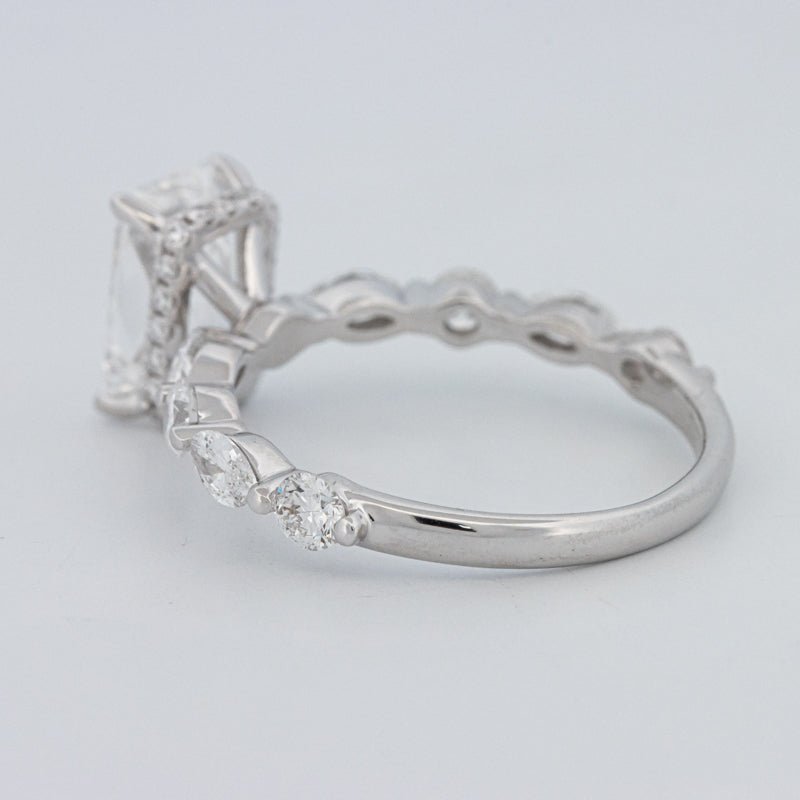 2 CT Radiant Cut Under - Halo pavé Solitaire (LG) - ZIZOV DIAMONDS