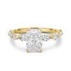 2 CT Radiant Cut Under - Halo pavé Solitaire (LG) - ZIZOV DIAMONDS