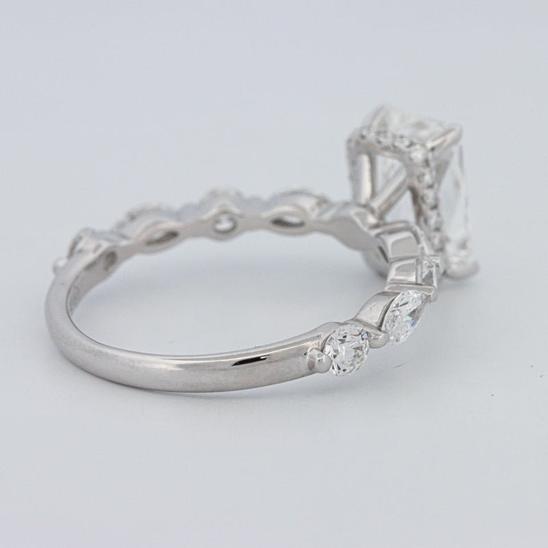 2 CT Radiant Cut Under - Halo pavé Solitaire (LG) - ZIZOV DIAMONDS