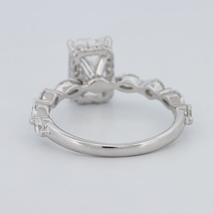 2 CT Radiant Cut Under - Halo pavé Solitaire (LG) - ZIZOV DIAMONDS