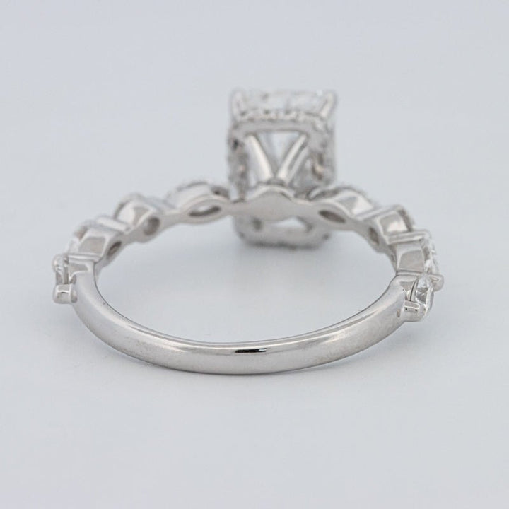 2 CT Radiant Cut Under - Halo pavé Solitaire (LG) - ZIZOV DIAMONDS