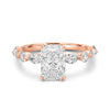 2 CT Radiant Cut Under - Halo pavé Solitaire (LG) - ZIZOV DIAMONDS