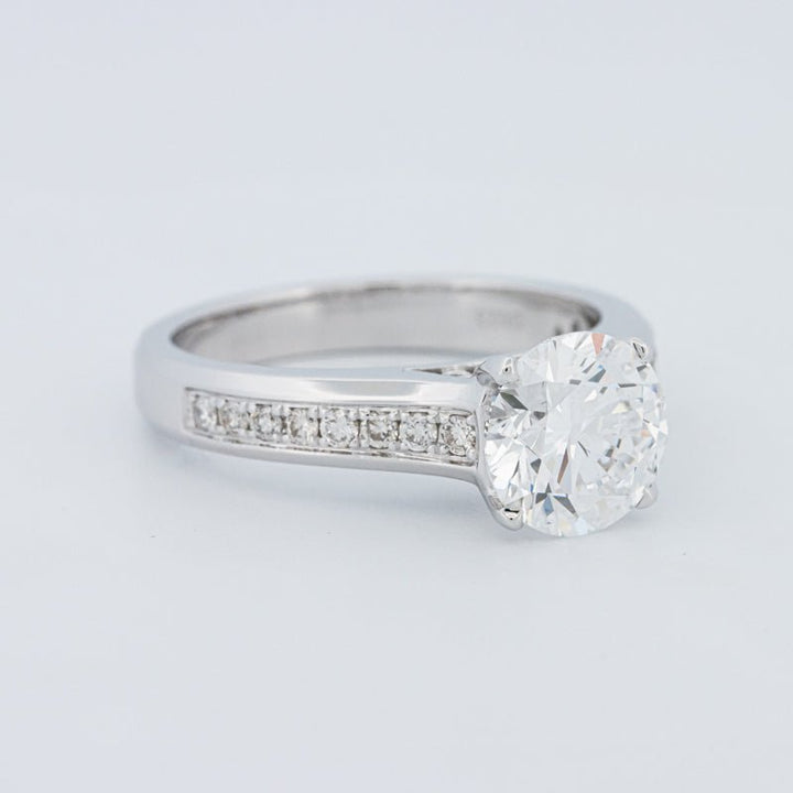 2 CT Round Cut Pavé Solitaire (LG) - ZIZOV DIAMONDS