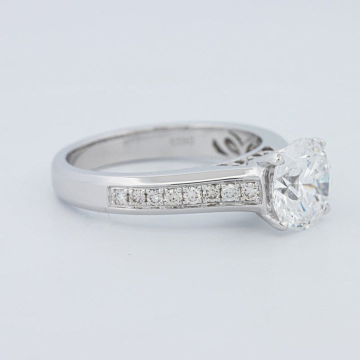 2 CT Round Cut Pavé Solitaire (LG) - ZIZOV DIAMONDS