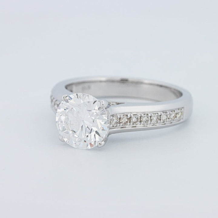 2 CT Round Cut Pavé Solitaire (LG) - ZIZOV DIAMONDS