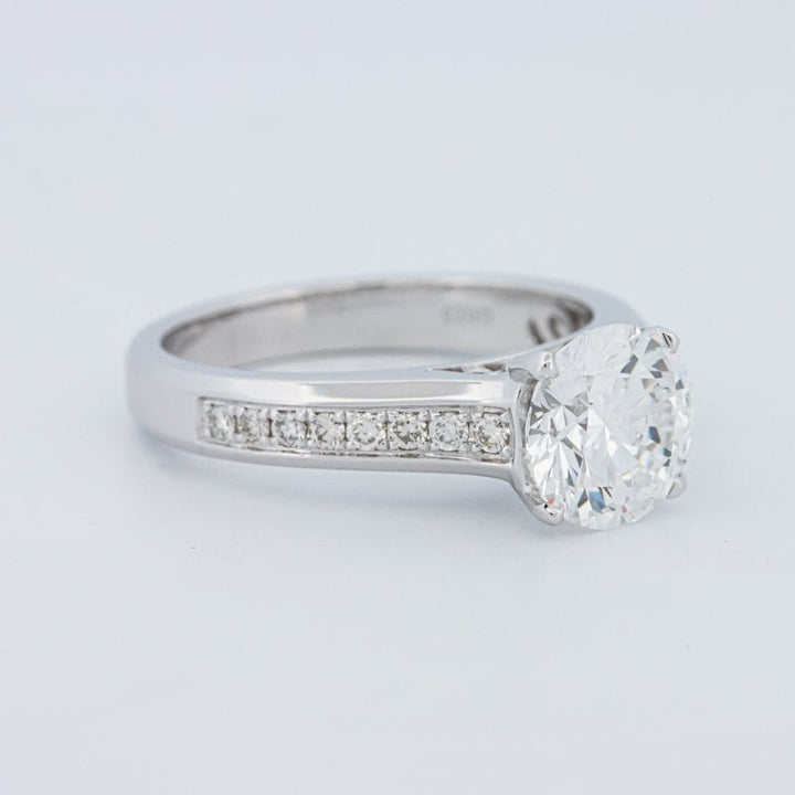 2 CT Round Cut Pavé Solitaire (LG) - ZIZOV DIAMONDS